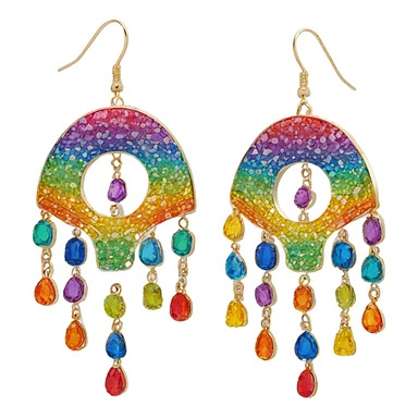 rainbow earrings sticker