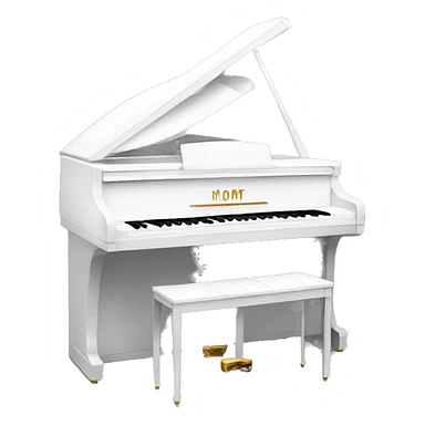 aesthetic white piano  sticker