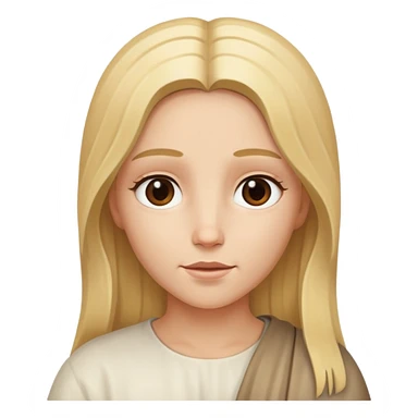 A blonde girl with Jesus sticker
