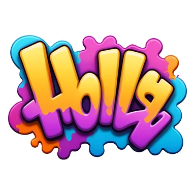 Graffiti the word huh sticker