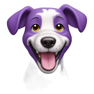 cheerful purple dog sticker