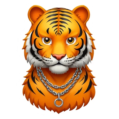 Tiger with gold chains  sticker