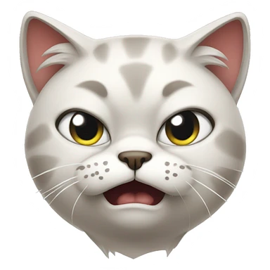 angry cute cat sticker