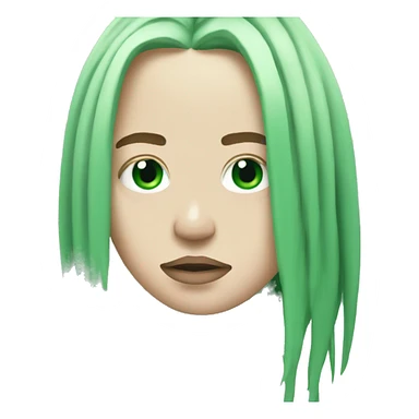 Billie Eilish green roots sticker