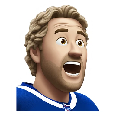 New York rangers fan man yelling sticker