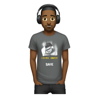 Dj wearing a t shirt that says ‘Savfe’ sticker