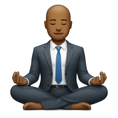 businessman meditating sticker
