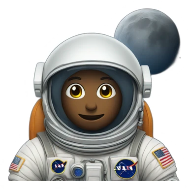 moon astronaut sticker