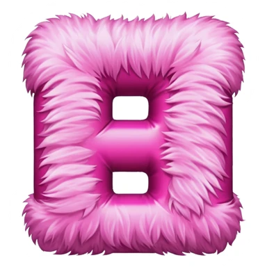 Pink T Letter in Fur sticker