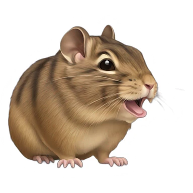 Yawning Degu sticker