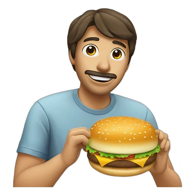 Hamburger qui mange un hamburger sticker