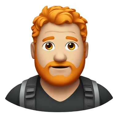 Fat guy with orange hair sticker