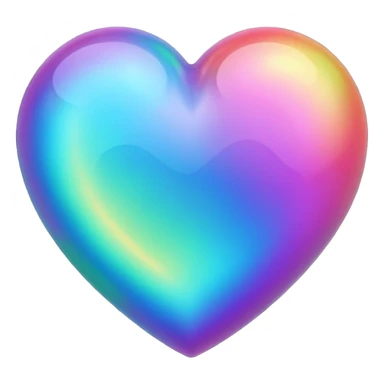 iridescent heart sticker