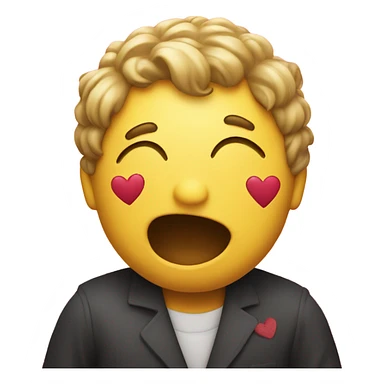 Smiley drunk in love with hearts everywhere sticker