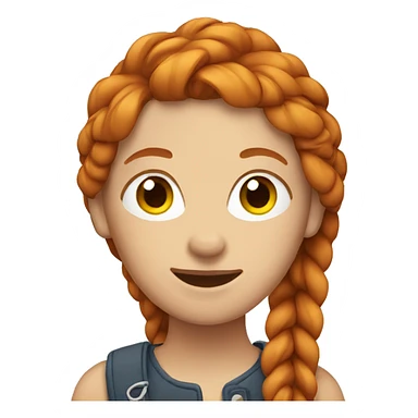 ginger woman with braids sticker