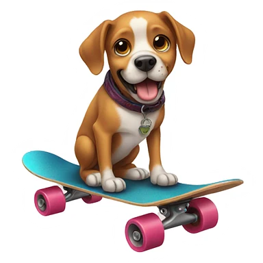 Dog on skateboard  sticker
