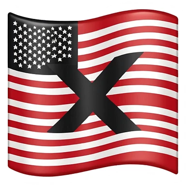 United States flag with a swastika symbol replacing the stars  sticker