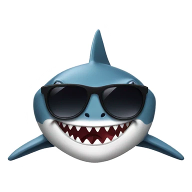 Shark with a sunglasses sticker