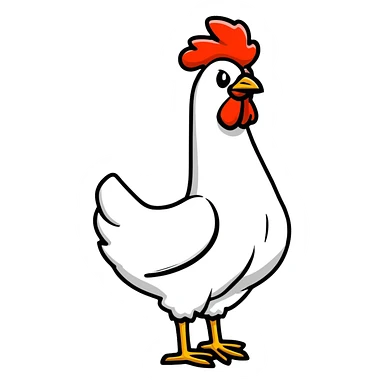 long neck chicken sticker