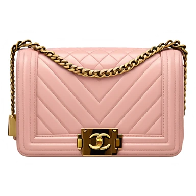 chanel le boy light pink gold hardware sticker