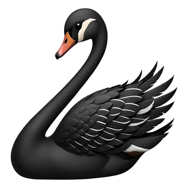 Black swan emoji sticker