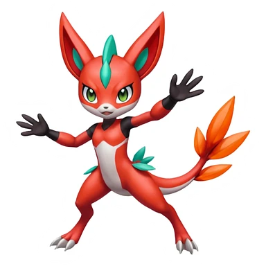 Meloetta-Guilmon-Pokémon-Fakémon-fusion-hybrid-creature sticker