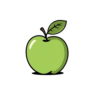 Little green apple sticker