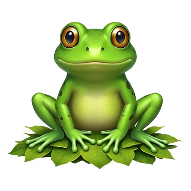 a leaf mix with frog sticker