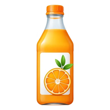 Orange juice bottle sticker