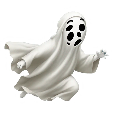 fleeing ghost sticker