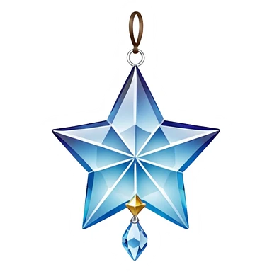 Hanging crystal star suncatcher hanger sticker