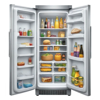 Fridge with door ajar sticker