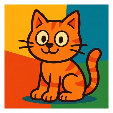 cartoon cat sticker