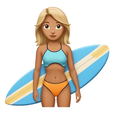 women holding surfboard sticker