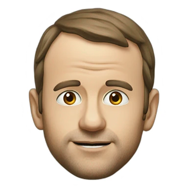 Macron mange une glacer sticker