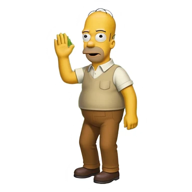 homer going into the hedge sticker