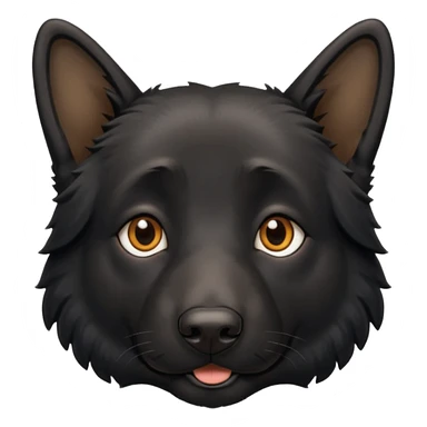 black german shepherd brown eyes  sticker