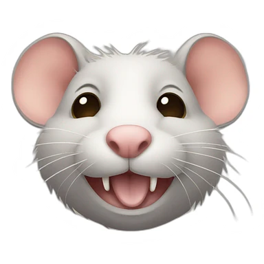 Rat avec moustache sticker