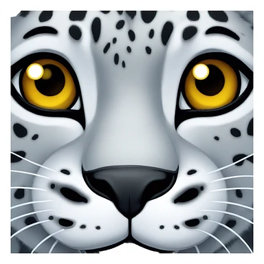 snow leopard winking sticker