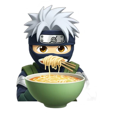 kakashi eating ramen sticker