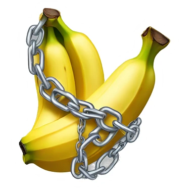Banana wrapped in chain sticker