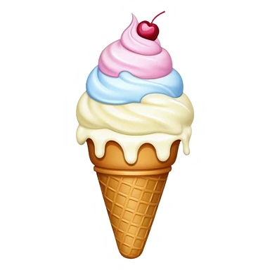 Ice cream with yogurt sticker