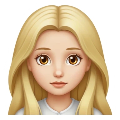 long blonde hair hazel eyed girl and white skin sticker