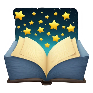 Book with stars sticker