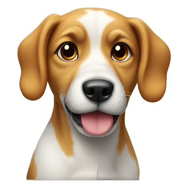 Dog on a box sticker