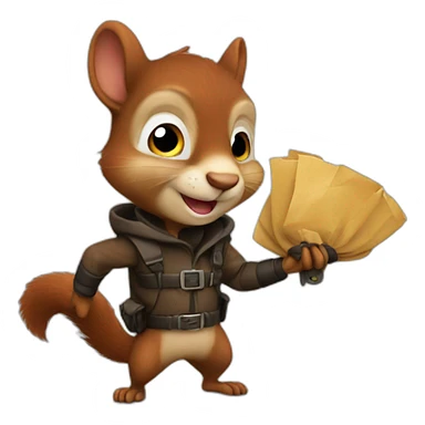 Squirrel as a thief sticker