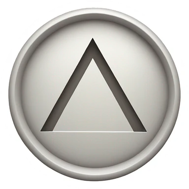 A circle with a triangle coming out the side sticker