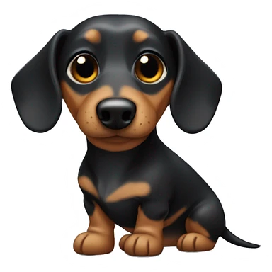 asia, male, black spiky hair dachshund as a pet sticker