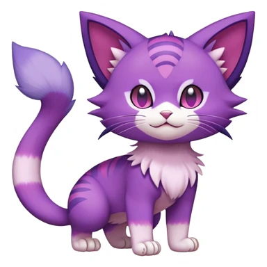 Purrloin-Skitty-Pokémon-Fakémon-hybrid-creature (full body) sticker