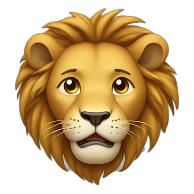 Crying lion sticker